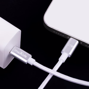 Maxlife MXUC-12 kabelis USB-C - Lightning 1,0 m 27W - balts