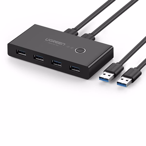 Ugreen sadalītājs HUB 4x USB 3.2 Gen 1 USB sadalītājs diviem datoriem melns (US216 30768)