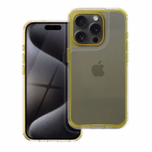 MATRIX CLEAR viedtālruņa apvalks IPHONE 15 Pro dzeltena
