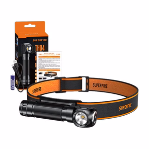 Superfire TH04 2-in-1 galvas lukturis, 600 lm, USB-C, 5 režīmi, 150 m