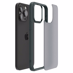 Spigen Ultra Hybrid viedtālruņa apvalks iPhone 15 Pro Max - tumši zaļš