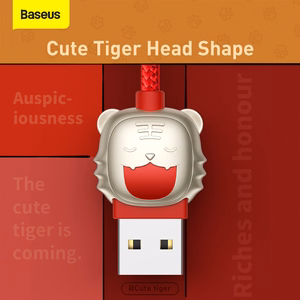 Baseus Cable Year of the Tiger 3 in 1 - USB to Type C, Lightning, Micro USB - 3,5A 1,2 metres (CASX010009) red