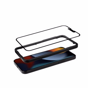 Crong Anti-Bacterial 3D Armor Glass 9H rūdīta stikla ekrāna aizsargs iPhone 14 Plus / 13 Pro Max, ar uzstādīšanas rāmi