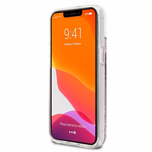 Guess GUHCP13SLGPEPI iPhone 13 mini 5.4" rozā/rozā cietais apvalks Peony Liquid Glitter