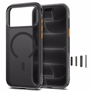 Tech-Protect MagAir MagSafe CC vāciņš modelim iPhone 18 Pro / 17 Pro – matēti melns