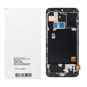FIXCELL AMOLED LCD displejs ar rāmi SAMSUNG A40, melns (mainīts stikls)