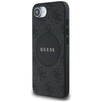 Guess 4G Circle Classic Logo Magnētiskais viedtālruņa apvalks iPhone 16e - melns