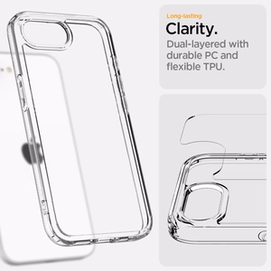 Spigen Ultra Hybrid iPhone 16e apvalks - caurspīdīgs