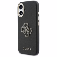 GUESS korpuss priekš IPHONE 17 GUHCP17S5PS4RGGK (PU FW Resin Logo) melns
