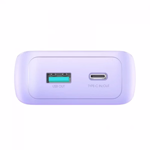 Portatīvais lādētājs Joyroom JR-PBC07 violets 20000mAh 30W (PD / QC3.0) + iebūvēti Type-C / Lightning kabeļi