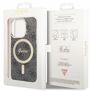 Guess IML 4G magnētiskais viedtālruņa apvalks iPhone 15 Pro - melns
