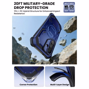 Supcase ArmorBox Mag MagSafe Maciņš for Samsung Galaxy S26 - tumši zils and melns