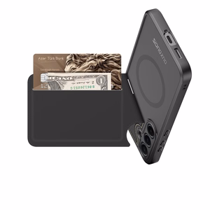 Viedtālruņa apvalks Samsung Galaxy S25+ ar statīvu un maku (m) - melns