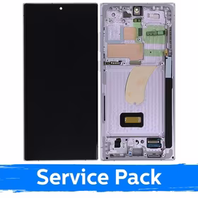 LCD displejs saderīgs ar Samsung S918 S23 Ultra ar rāmi / Lavender / (Service Pack)