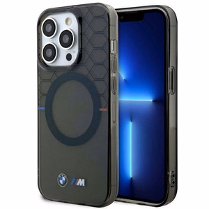 Apvalks BMW BMHMP14XHGPK iPhone 14 Pro Max 6.7" pelēks/pelēks cietais apvalks Raksts MagSafe