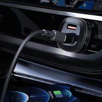 Acefast automašīnas lādētājs 66W 2x USB Type C / USB, PPS, Power Delivery, Quick Charge 4.0, AFC, FCP, SCP melns (B3 melns)