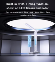 Yesido galda lampa DS20 induktīva ar LCD displeju balta