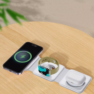 Dudao A11N 15W 3in1 Inductive Charger - White + USB-C / USB-C Cable