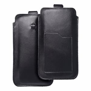 ROYAL - Ādas universālā jostas kabata / melna - Izmērs 2XL+plašs - SAMSUNG A12 / NOTE 9 / XIAOMI REDMI NOTE 10 PRO