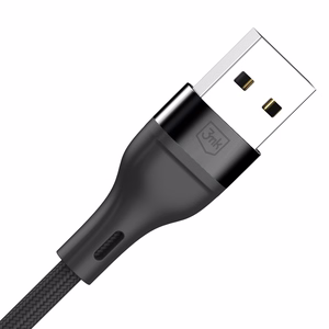 3mk Hyper Cable N-SERIES 3 in 1 USB-A / Lightning / Micro 1.2m 9V/2A 18W - melns