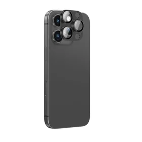 AmazingThing aviācijas klases sakausējuma rūdītais stikls objektīvam iPhone 16 Pro / 16 Pro Max - melns