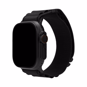 Mobilize neilona pulksteņa siksniņa - Alpine - melns savienotājs - Apple 38/40/41mm - melna