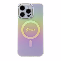 Guess GUHMP15XHITSP iPhone 15 Pro Max 6.7" rozā/rozā cietais apvalks IML Iridescent MagSafe