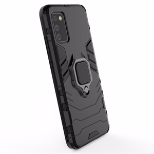Ring Armor izturīgs hibrīda viedtālruņa apvalks ar magnētisko turētāju Samsung Galaxy A03s (166.5) melns