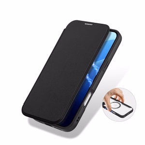 Dux Ducis Skin X Pro iPhone 16 Pro viedtālruņa apvalks ar MagSafe un atveramu vāciņu - melns