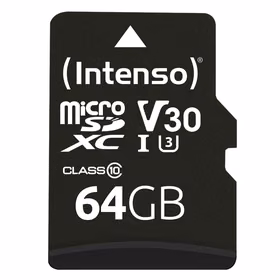 Memory Micro SDXC 64GB C10/w/adapteris 3433490 INTENSO