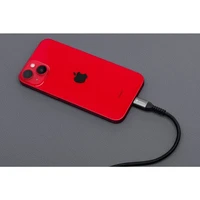 FORCELL F-ENERGY C257 kabelis USB A uz Lightning 2,4A 12W Cafule 0,25 m melns