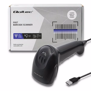Qoltec 50866 – vadu 1D CCD svītrkodu skeneris, USB, melns