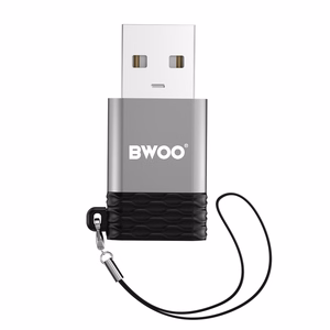 BWOO адаптер USB-C - USB серый OTG BZ-38