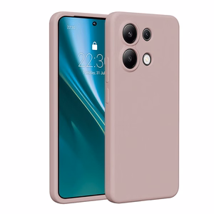 Etteri silikona viedtālruņa apvalks Xiaomi Redmi Note 13 4G gaiši rozā