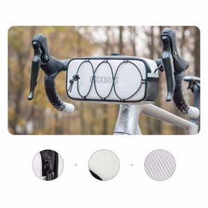 Rockbros TL001 ROAD TO SKY 1.9L ūdensizturīga velosipēda stūres soma - balta