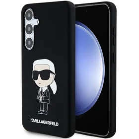 Karl Lagerfeld silikona Ikonik viedtālruņa apvalks Samsung Galaxy S24 - melns