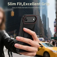 Tech-Protect MagHybrid MagSafe maciņš iPhone Air melns un sarkans