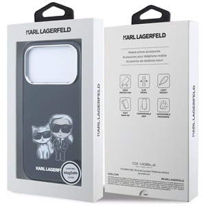 KARL LAGERFELD maciņš IPHONE 18 Pro /17 Pro saderīgs ar MagSafe (Bodies Sketch) (krāsa: melna)