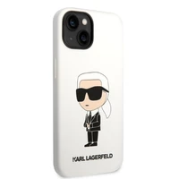 Karl Lagerfeld KLHCP14MSNIKBCH iPhone 14 Plus 6.7" cietais apvalks balts/balts Silikona Ikonik