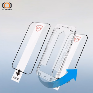 Tel Protect Dust-Free Easy Fit Full Glue 6D rūdīts stikls priekš Samsung Galaxy S26 Ultra melns (ar pirksta nospieduma atbloķēšanu) - 2 gab.