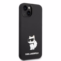 Karl Lagerfeld KLHMP14MSNCHBCK iPhone 14 Plus 6.7" melns silikona viedtālruņa apvalks Choupette, magnētiskais (MagSafe)
