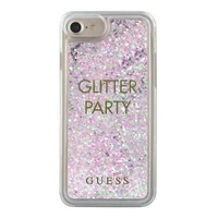 Guess GUHCP7GLUQPU iPhone 6/7/8 /SE 2020 / SE 2022 violets/ciets apvalks Liquid Glitter Party