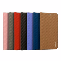 Vennus grāmatas tipa CARBON vāciņš ar rāmi Samsung Galaxy S20 Ultra melns