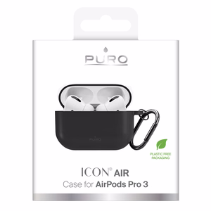 Чехол Puro Icon для AirPods Pro 3 — чёрный
