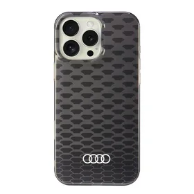 Audi IML Izšuvuma raksts Magnētiskais iPhone 16 Pro Max 6.9" melns/melns cietais apvalks AU-IMLMIP16PM-Q5/D3-BK