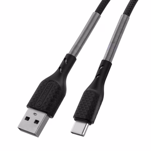 FORCELL F-ENERGY Carbon CB-02A kabelis USB A uz Type C QC4.0 5A 60W 1 m melns
