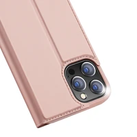Dux Ducis Skin Pro grāmatas tipa viedtālruņa apvalks iPhone 13 Pro rozā