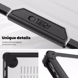 Tech-Protect SmartShell Pro macins priekš Macbook Pro 14 M1 / M2 / M3 / M4 / M5 2021-2025 - Melns un caurspidigs