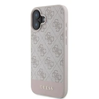 Guess 4G Bottom Stripe viedtālruņa apvalks iPhone 16 - rozā