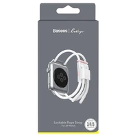 Baseus regulējama sporta siksna Apple Watch 3/4/5/6/SE 38/40mm (LBAPWA4-A24) balta-rožā